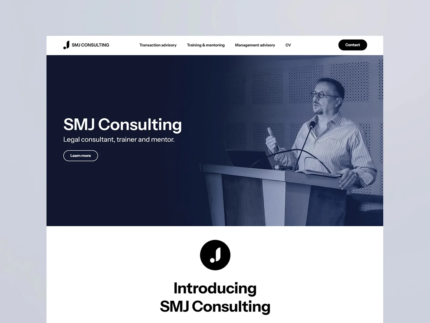 ตัวอย่างผลงาน ออกแบบเว็บไซต์ ที่ปรึกษากฎหมายและการเงิน SMJ Consulting | KMJ Cloud